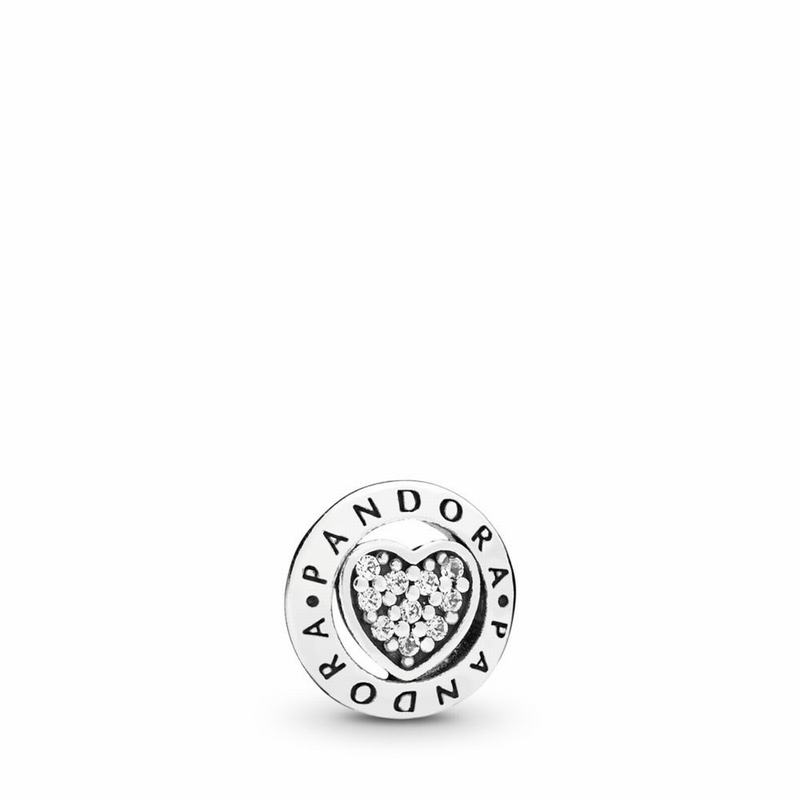 Pandora Signature Heart Petite Locket Charm - Sterling Silver/Cubic Zirconia - Canada | FE1733SK